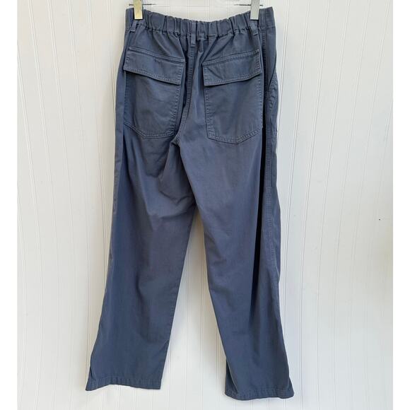 Xirena Morleigh Twill Pants Blue Storm Wide Leg Utility Trousers Size L NWT - Picture 8 of 9